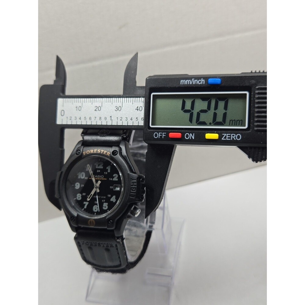 Casio Forester Illuminator Mens Field Watch Black Leather Date Sport New Battery - Picture 5 of 11